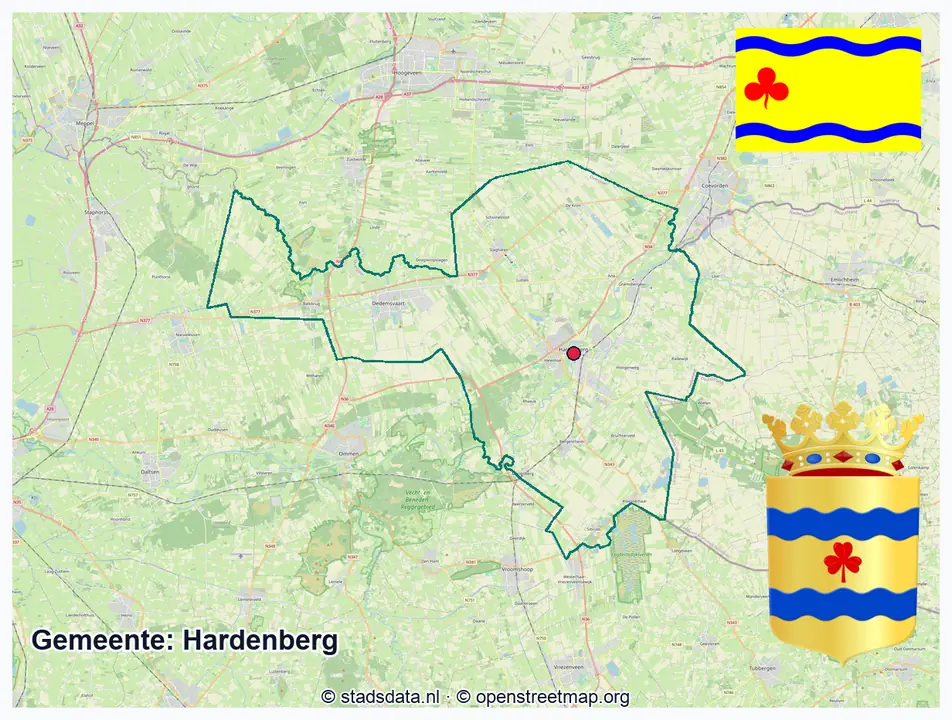 Schematische gemeentegrens Hardenberg